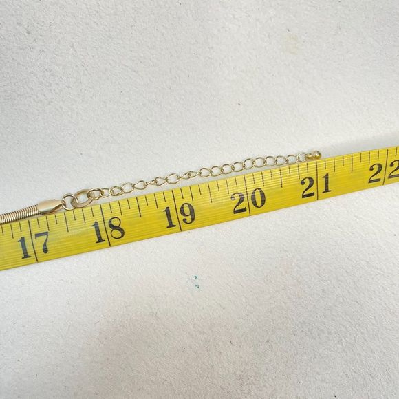 Bib Necklace Gold Tone Brutalist Tiered Plates - Picture 6 of 8